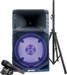 Gemini GSWT1500PK Speaker with Stand and Microphone Front View